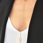 Earrings Earrings with Lava Stones and Gold-Plated Bars Eleven K Jewelry