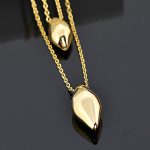 Eleven K Gift Sets Κολιέ με πέτρες λάβας κι επίχρυσες μπάρες Eleven K Jewelry