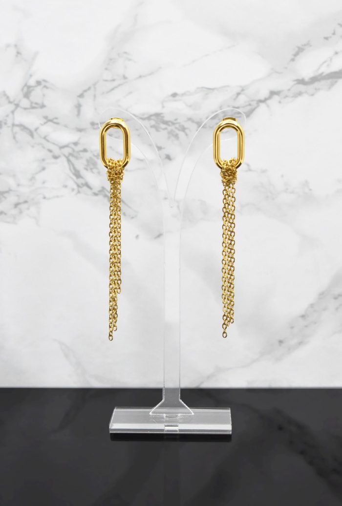 Σκουλαρίκια Σκουλαρίκια με κρεμαστές αλυσίδες Eleven K Jewelry