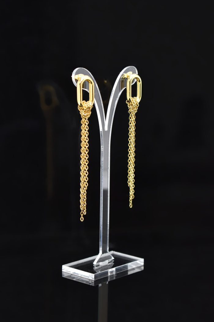 Σκουλαρίκια Σκουλαρίκια με κρεμαστές αλυσίδες Eleven K Jewelry
