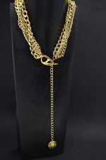 Κολιέ Κολιέ πολύσειρο με αλυσίδες και κρεμαστό στοιχείο λιοντάρι Eleven K Jewelry