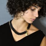 Κολιέ Κολιέ με χρυσή αλυσίδα και κρεμαστό ακατέργαστο κρύσταλλο Eleven K Jewelry