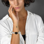 Βραχιόλια Βραχιόλι χειροπέδα φαρδύ με gunmetal επιμετάλλωση Eleven K Jewelry