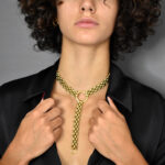 Eleven K Favorites Necklace with a double chain and lightning bolt Eleven K Jewelry