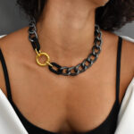 Σκουλαρίκια Σκουλαρίκια με ημιπολύτιμες πέτρες και τρίγωνο μοτίφ Eleven K Jewelry