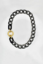 Κολιέ Κολιέ κοντό με χοντρή αλυσίδα και χρυσό κούμπωμα Eleven K Jewelry