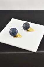 Σκουλαρίκια Σκουλαρίκια με ημιπολύτιμες πέτρες και τρίγωνο μοτίφ Eleven K Jewelry