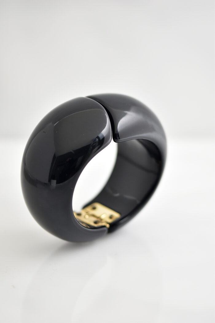 Eleven K Limited Edition -The Resin Collection ECLIPSE -Βραχιόλι cuff μαύρο λείο Eleven K Jewelry