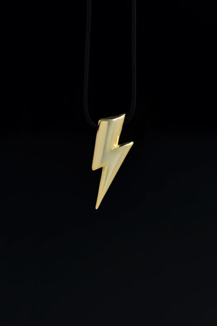 Necklaces Long Hanging Lightning Bolt Necklace with Cord Eleven K Jewelry