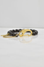 Βραχιόλια Βραχιόλι σε διχρωμία με χοντρή αλυσίδα και κούμπωμα carabiner Eleven K Jewelry