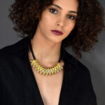 Κολιέ Κολιέ μακρύ με χρυσή αλυσίδα και τρίγωνα γεωμετρικά στοιχεία Eleven K Jewelry