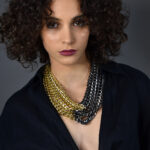 Bracelets STARK – Wide Cuff Bracelet with Raw Crystal Design Eleven K Jewelry