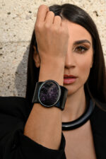 Eleven K Limited Edition -The Resin Collection AMETHYST -Βραχιόλι χειροπέδα cuff με μορφή ακατέργαστου κρυστάλλου Eleven K Jewelry