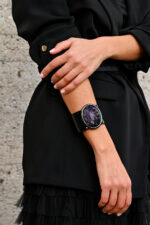 Eleven K Limited Edition -The Resin Collection AMETHYST -Βραχιόλι χειροπέδα cuff με μορφή ακατέργαστου κρυστάλλου Eleven K Jewelry