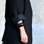 Eleven K Limited Edition -The Resin Collection ECLIPSE -Βραχιόλι χειροπέδα cuff μαύρο λείο Eleven K Jewelry