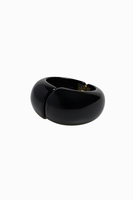 Eleven K Limited Edition -The Resin Collection ECLIPSE -Βραχιόλι χειροπέδα cuff μαύρο λείο Eleven K Jewelry