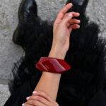 Eleven K Limited Edition -The Resin Collection LUNAR -Βραχιόλι statement με κρακελέ όψη Eleven K Jewelry