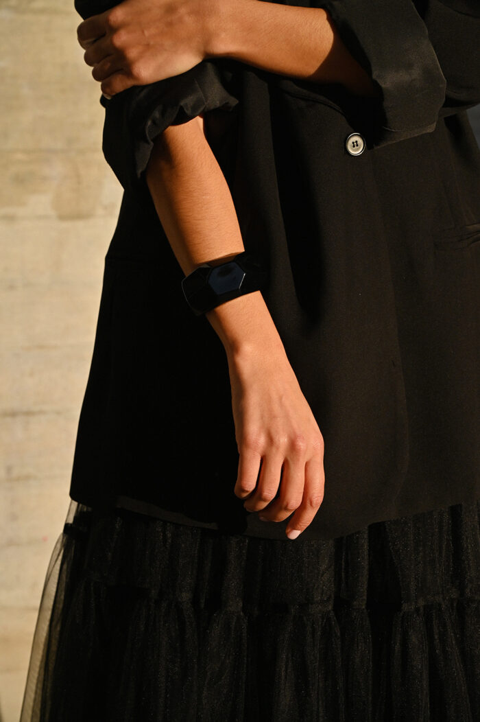 Eleven K Limited Edition -The Resin Collection PRISM -Βραχιόλι χειροπέδα cuff πολυγωνικό Eleven K Jewelry