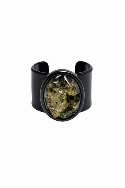 Eleven K Limited Edition -The Resin Collection SOLARIS -Βραχιόλι χειροπέδα cuff με μορφή ακατέργαστου κρυστάλλου Eleven K Jewelry