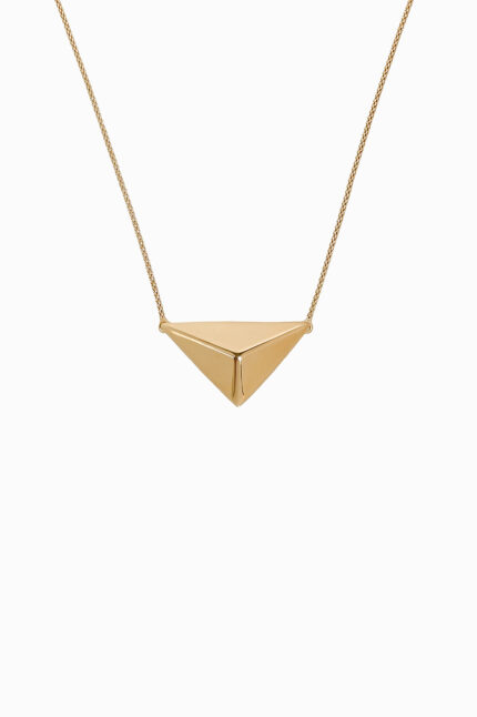 Eleven K Combos TETRA – Short Geometric Pyramid Necklace in Gold-Plated 925 Silver Eleven K Jewelry