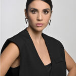 Eleven K Limited Edition -LINEA TRIAD -Σκουλαρίκια γεωμετρικά τρίγωνα από επιχρυσωμένο ασήμι 925 Eleven K Jewelry