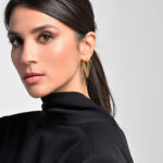 Earrings TETRA – Geometric Pyramid Earrings in Gold-Plated 925 Silver Eleven K Jewelry