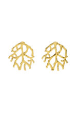 Eleven K -The Summer Edit Collection DOREA – Women’s gold-plated summer statement coral earrings Eleven K Jewelry