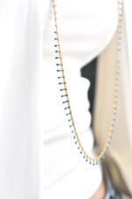 Eleven K -The Summer Edit Collection IRIS – Long Gold-Plated Chain Necklace with Colorful Enamel for Layering Eleven K Jewelry