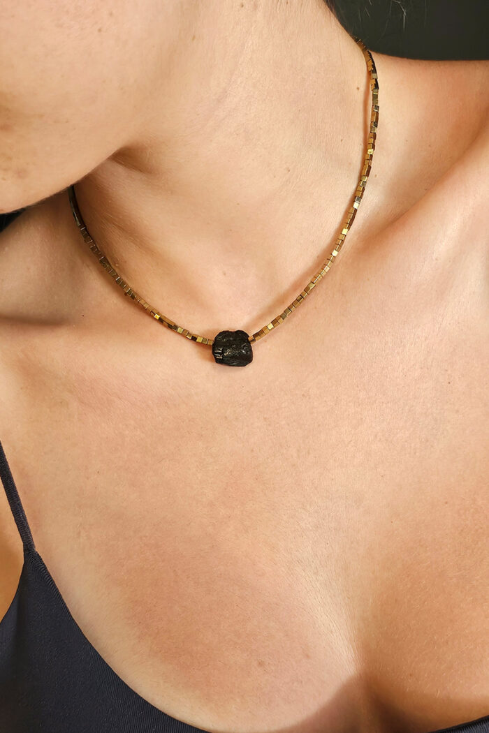 Κολιέ Κολιέ με αιματίτη και τουρμαλίνη Eleven K Jewelry