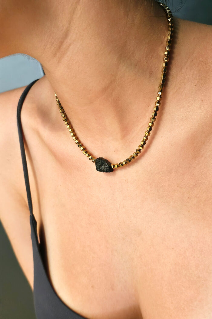 Κολιέ Κολιέ με αιματίτη και τουρμαλίνη Eleven K Jewelry