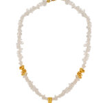 Eleven K -The Summer Edit Collection THALASSA – Necklace with Shell Stones and Gold-Plated Medallion Eleven K Jewelry