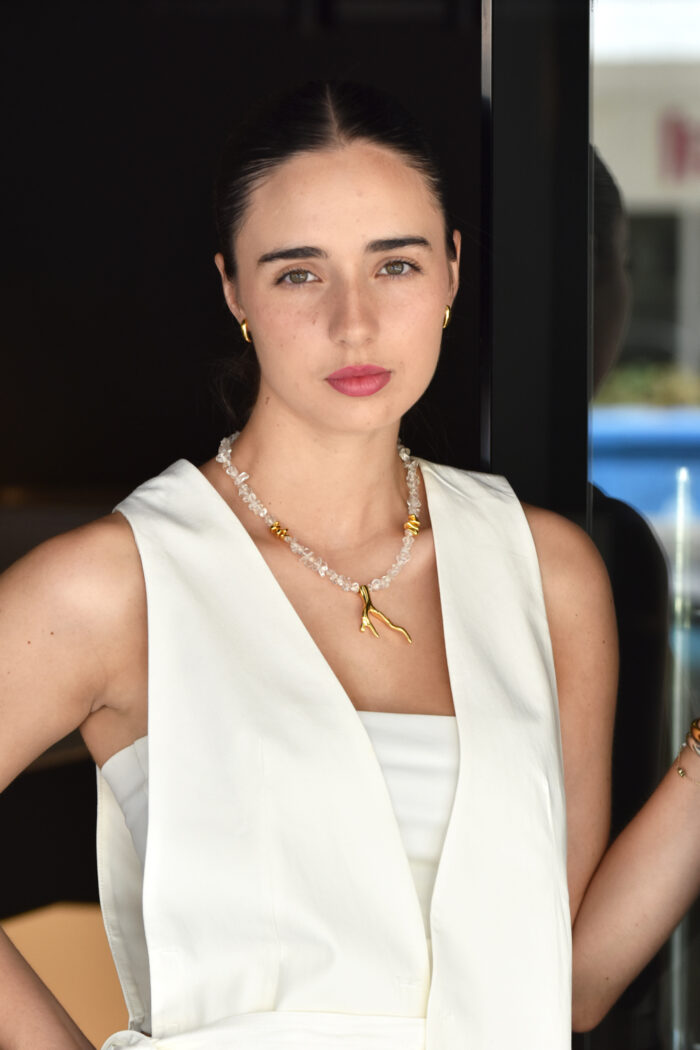 Eleven K -The Summer Edit Collection LIVIA – Κολιέ με διάφανες ημιπολύτιμες πέτρες κι επίχρυσο κοράλλι Eleven K Jewelry
