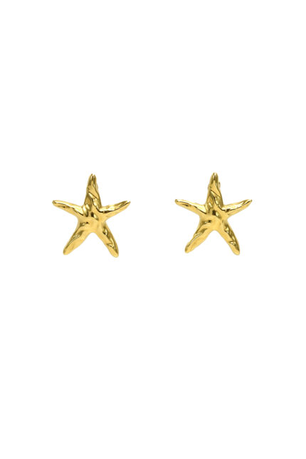 Earrings SELIA – Large Gold-Plated Starfish Earrings Eleven K Jewelry