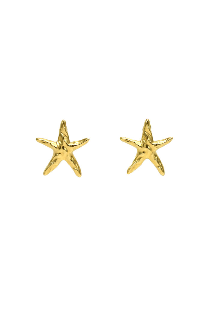 Earrings SELIA – Large Gold-Plated Starfish Earrings Eleven K Jewelry