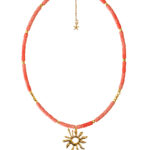 Eleven K -The Summer Edit Collection STELLA – Necklace with blue elastic ribbon and large gold-plated starfish Eleven K Jewelry
