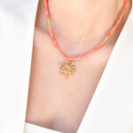Eleven K -The Summer Edit Collection STELLA – Necklace with blue elastic ribbon and large gold-plated starfish Eleven K Jewelry