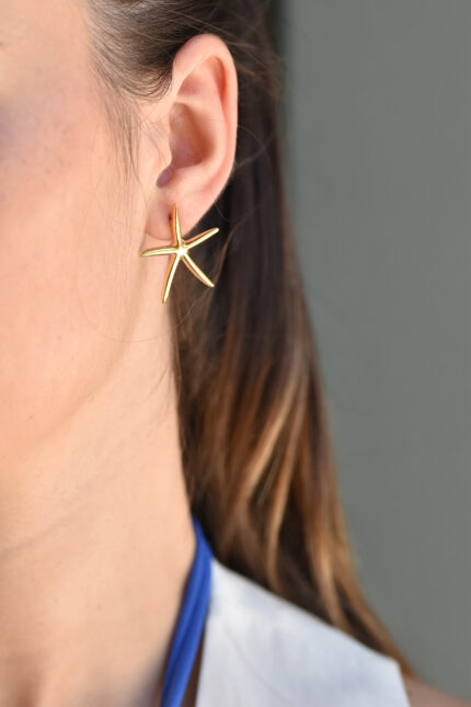 Earrings STELLA – Gold-Plated Starfish Earrings Eleven K Jewelry
