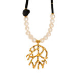 Necklaces Choker with Leather and Chain Eleven K Jewelry