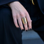 Earrings ORELLE -Hammered Silver-Plated Double Hoop Earrings Eleven K Jewelry