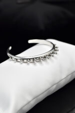 Bracelets Silver-Plated Spike Cuff Bracelet Eleven K Jewelry