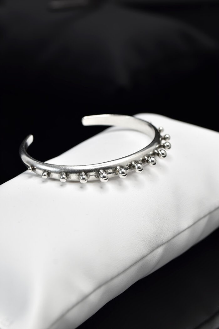 Bracelets Silver-Plated Spike Cuff Bracelet Eleven K Jewelry