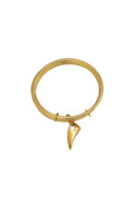 Bracelets AUREA – Triple Gold-Plated Bangle Bracelet with Horn Charm Eleven K Jewelry