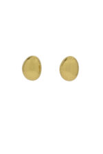 Earrings DOME -Polished Gold Bull Stud Earrings Eleven K Jewelry