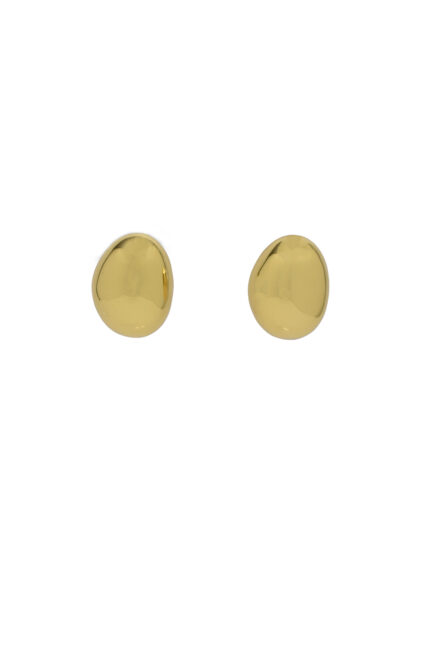 Earrings DOME -Polished Gold Bull Stud Earrings Eleven K Jewelry