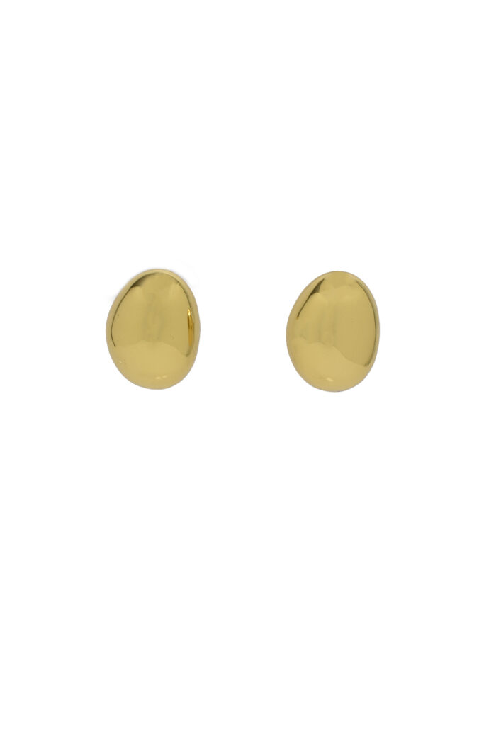 Earrings DOME -Polished Gold Bull Stud Earrings Eleven K Jewelry