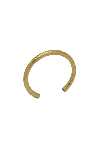 Bracelets SIRA – Gold-Plated Cuff Bracelet with Smooth or Hammered Finish Eleven K Jewelry
