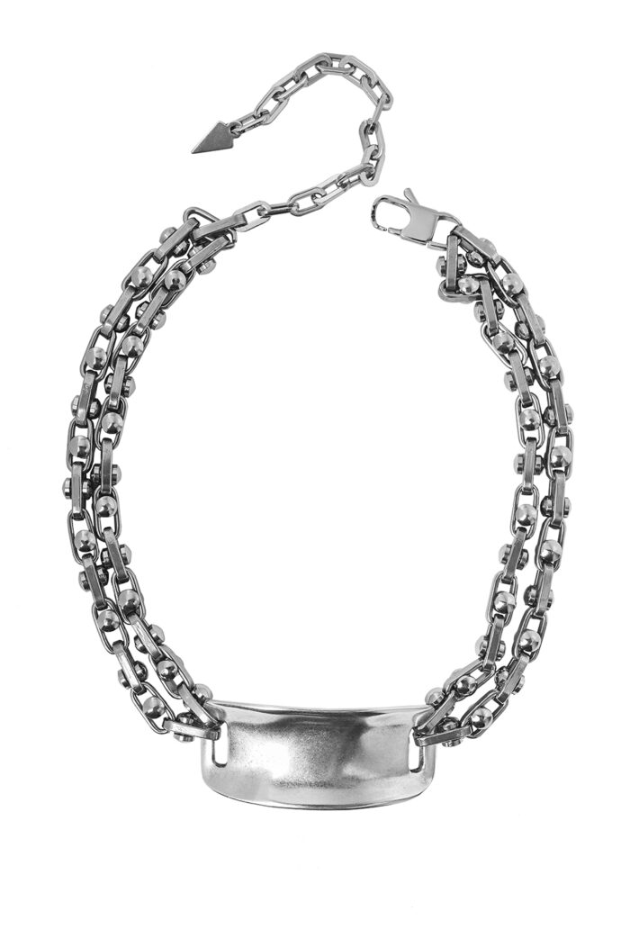 Necklaces ARMOR – Urban Statement Silver Choker Necklace Eleven K Jewelry