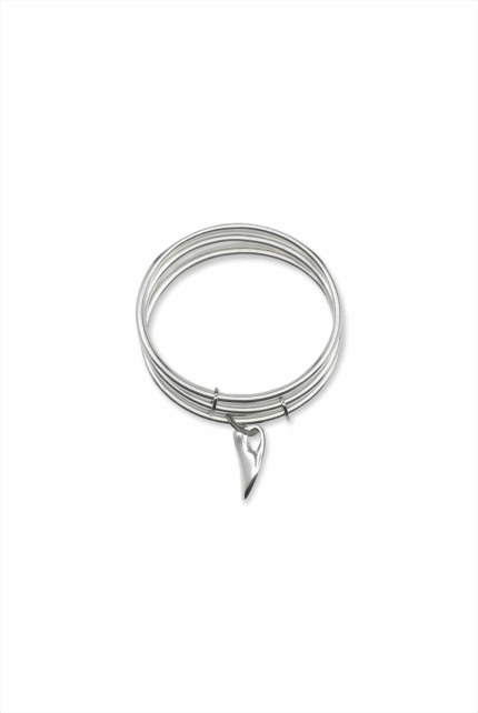 URBAN CODE AUREA – Βραχιόλι τριπλό ασημί με κρεμαστό στοιχείο κέρατο Eleven K Jewelry