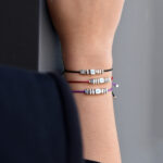 Eleven K Favorites NARIA – Gunmetal Chain Necklace with Stainless Steel Disc & Clear Crystal Eleven K Jewelry