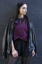 URBAN CODE REBEL – Ασημί κολιέ με chunky αλυσίδα και spike σε rock chic ύφος Eleven K Jewelry